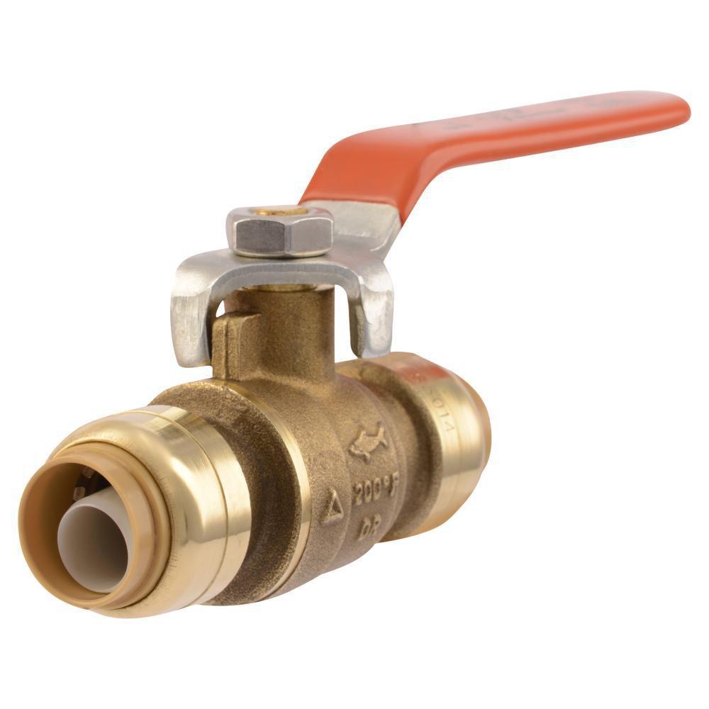 SharkBite® Chrome Brass Full Port Push-to-Connect 200# Ball Valve 