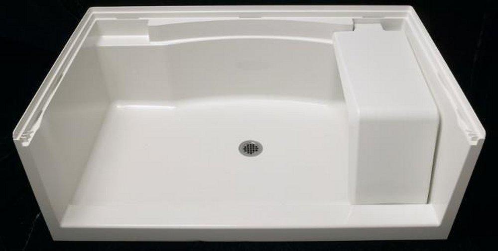 Sterling Biscuit 60-1/4 x 36 in. Rectangle Seated Shower Base 