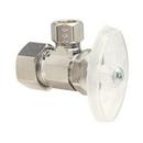 1/2 in x 3/8 in Oval Handle Angle Supply Stop Valve in Polished Chrome