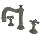 Widespread Bathroom Sink Faucet with Double Cross Handle in Weathered Brass