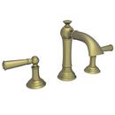 Two Handle Widespread Bathroom Sink Faucet in Antique Brass