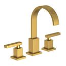Two Handle Widespread Bathroom Sink Faucet in Satin Brass - PVD