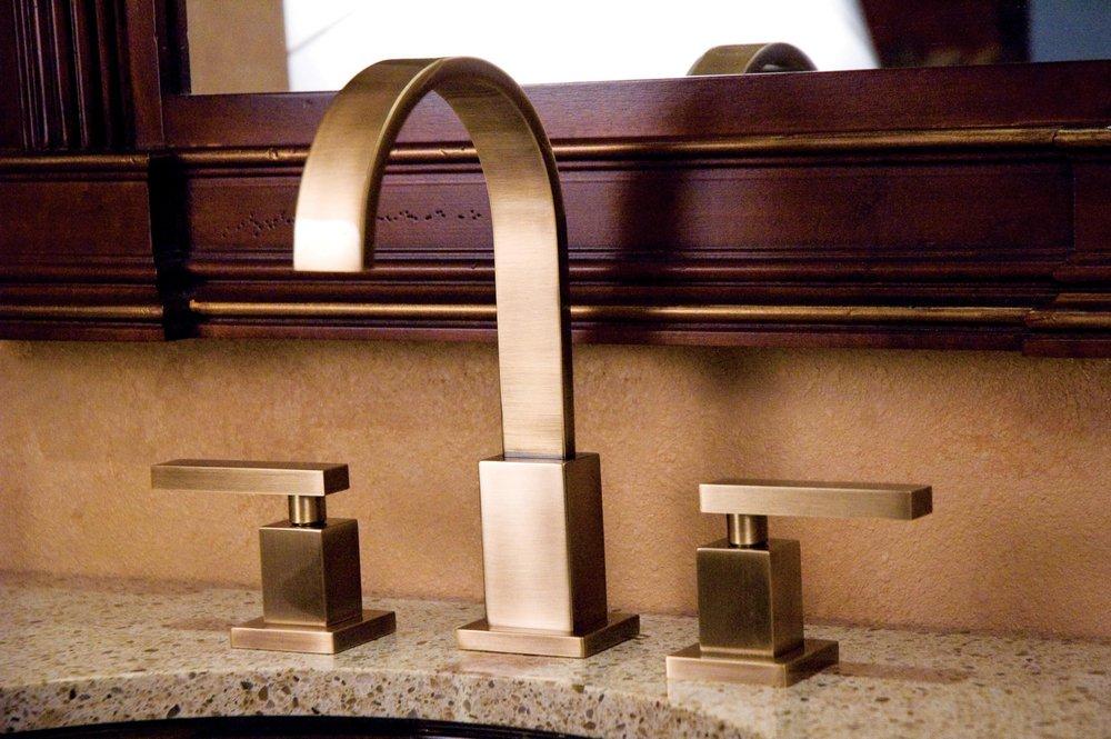 Newport Brass Antique Brass Two Handle Widespread Bathroom Sink Faucet 