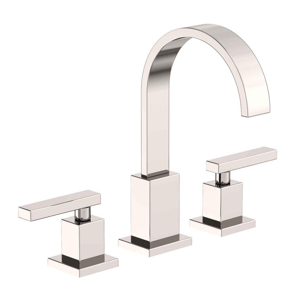 Newport Brass Polished Nickel - Natural Two Handle Widespread Bathroom Sink Faucet 
