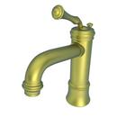 Bathroom Sink Faucet with Single Lever Handle in Antique Brass