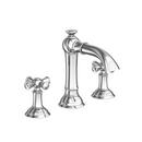 Newport Brass Polished Chrome Widespread Bathroom Sink Faucet with Double Cross Handle 