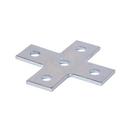 Eaton B-Line Series Zinc Plated Steel 5-Hole Cross Plate Strut Fitting for 1-5/8 in. Struts 