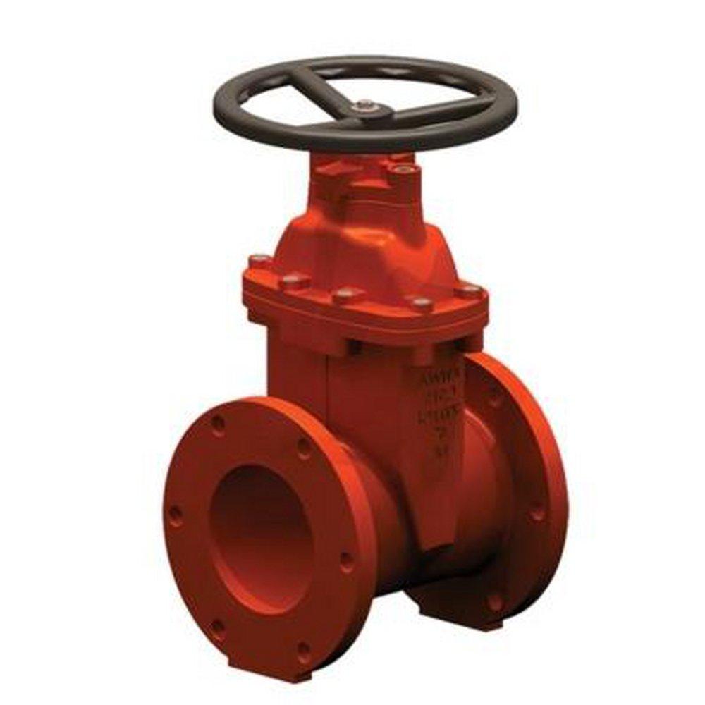 United Water Products Flanged Ductile Iron Open Left Resilient Wedge Gate Valve 