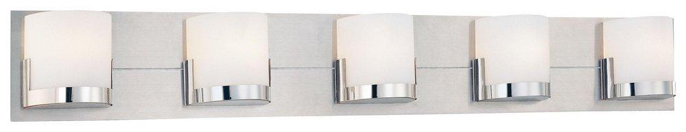 George Kovacs Polished Chrome/Brushed Aluminum 60W 5-Light Bath Light 