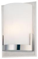 5 in. 1-Light Wall Sconce in Polished Chrome and Brushed Aluminum