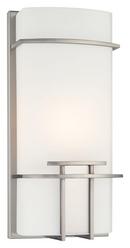 1-Light 60W Wall Sconce in Brushed Nickel