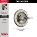Delta Faucet Stainless Single Handle Shower Faucet Trim Only 