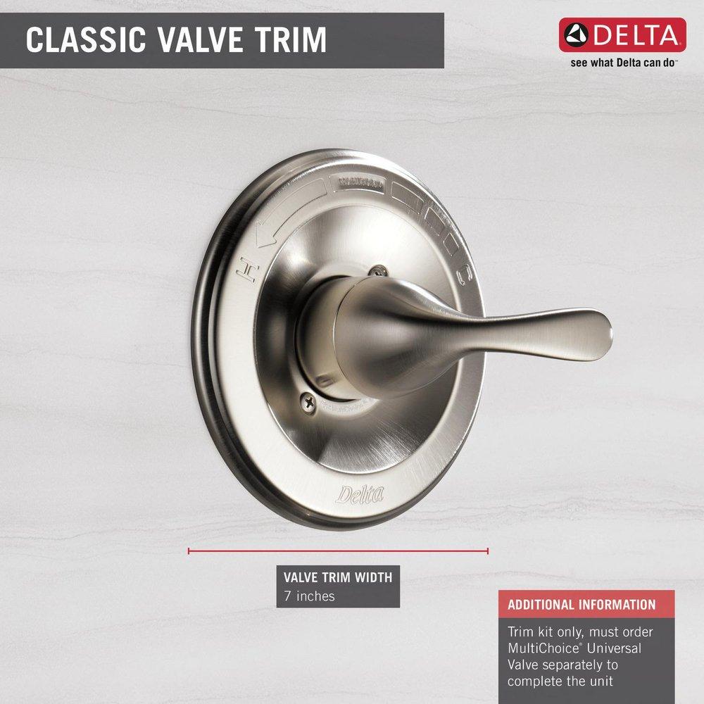 Delta Faucet Stainless Single Handle Shower Faucet Trim Only 