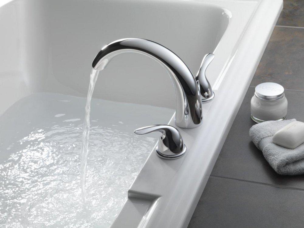 Delta Faucet Stainless Two Handle Roman Tub Faucet Trim Only 