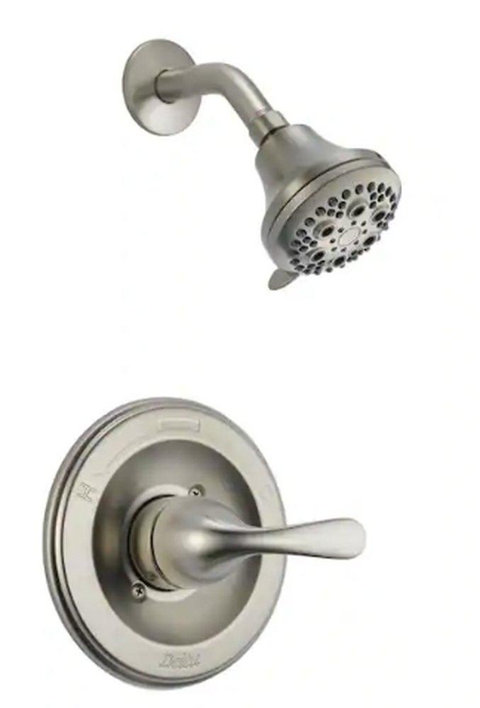 Delta Faucet Brilliance&reg; Stainless Single Handle Multi Function Shower Faucet (Trim Only) 