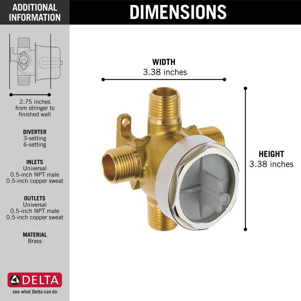 Delta Faucet MIPS x Sweat Diverter Rough Valve 
