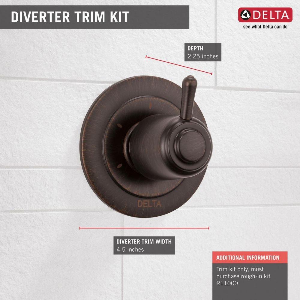 Delta Faucet Venetian Bronze 3 Setting Single Handle Metal Diverter Trim 