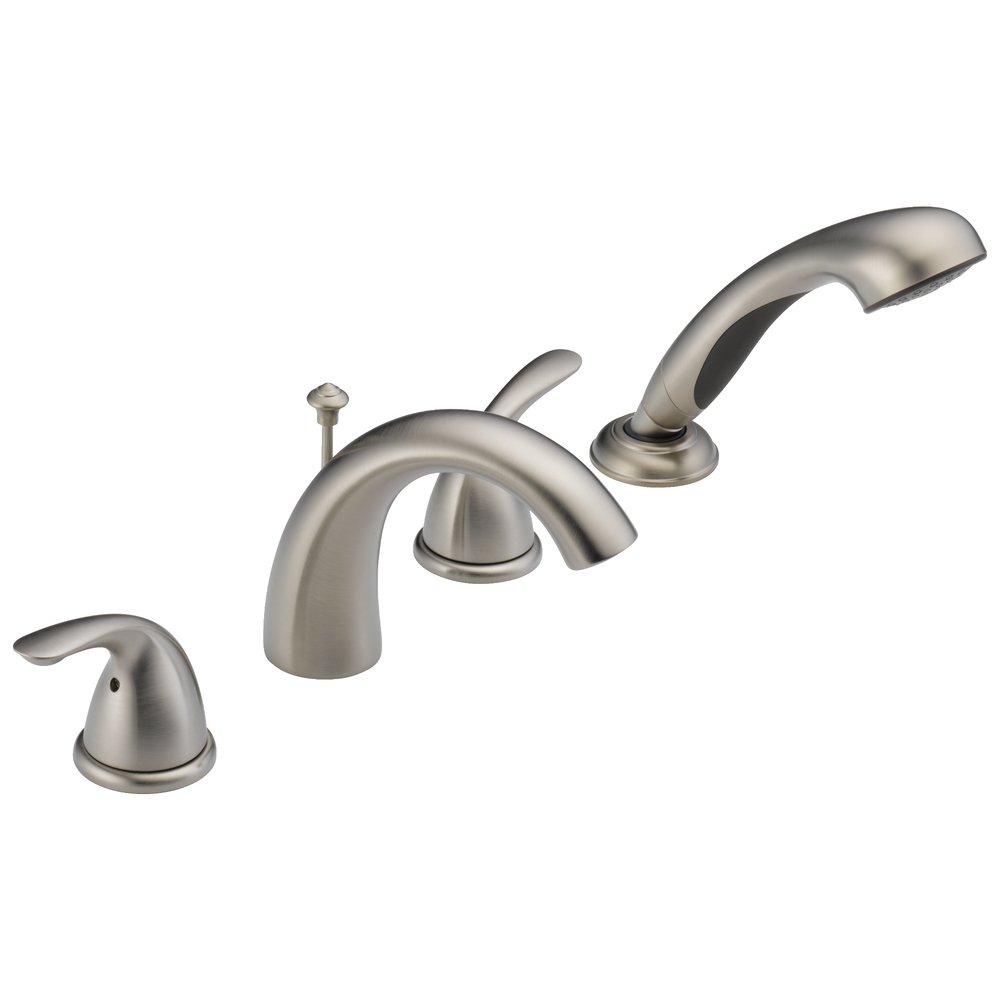 Delta Faucet Stainless Two Handle Roman Tub Faucet Trim Only 