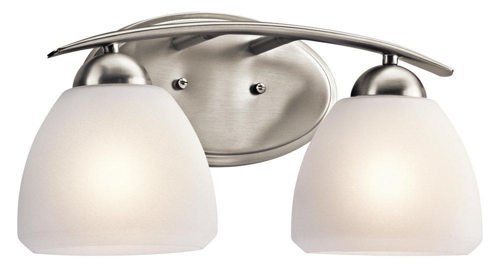 Kichler Lighting Brushed Nickel 7 in. 100W 2-Light Medium Bracket 