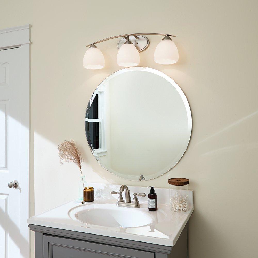 Kichler Lighting Brushed Nickel 8-1/2 x 7 in. 100W 3-Light Medium Bracket 