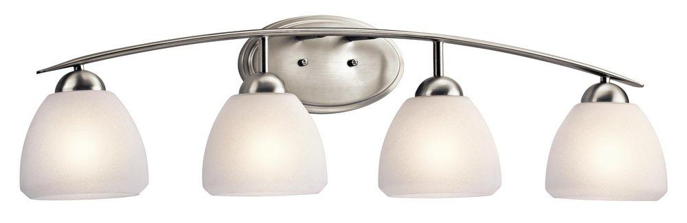 Kichler Lighting Brushed Nickel 100W 4-Light Bath Vanity Fixture 
