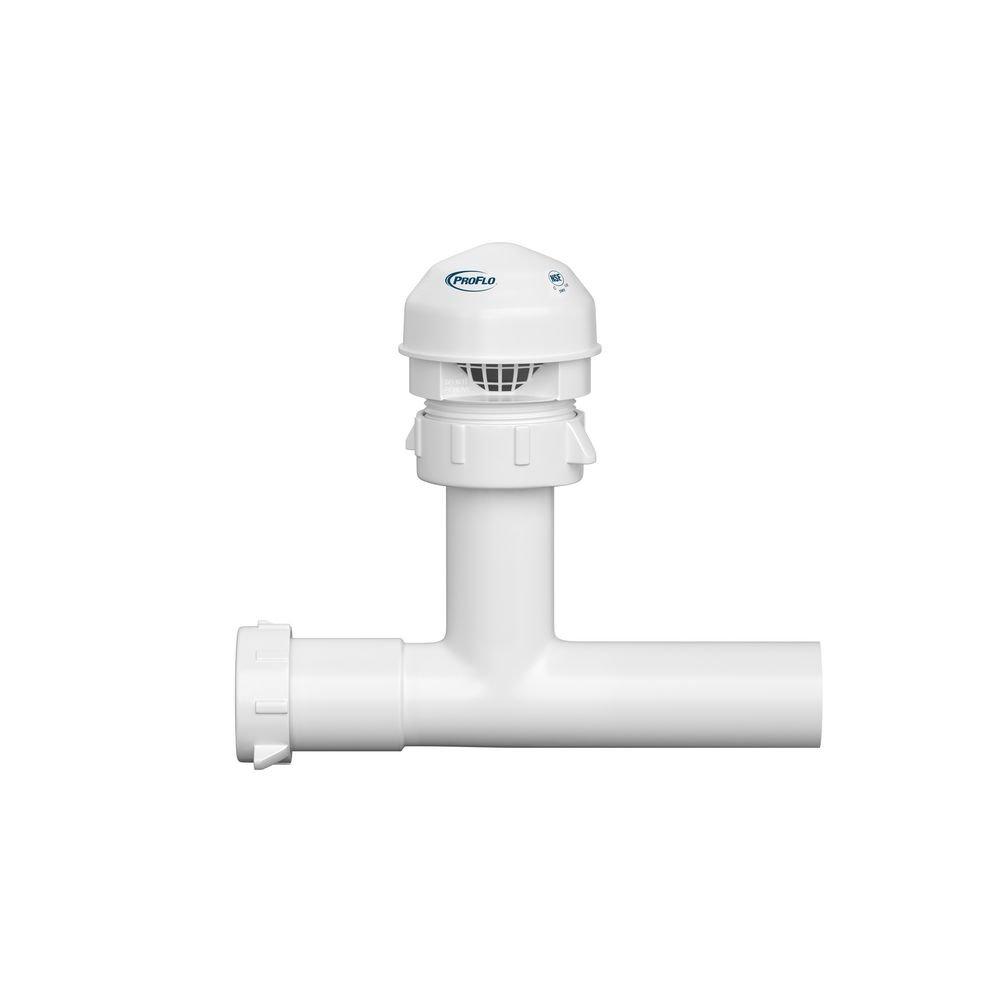 PROFLO&reg; White 6 DFU Air Vent with 1-1/2 in. Plastic Tub Adapter 