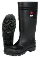 Size 9 Mens PVC Plain Toe Boot in Black