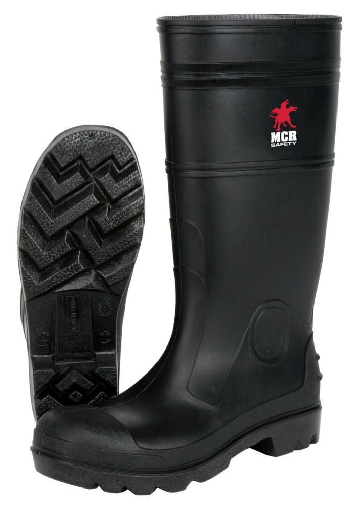 River City Black PVC Plain Toe Rubber Boot in Black 