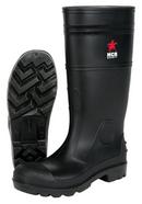 River City Black PVC Plain Toe Rubber Boot in Black 