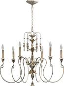 Quorum International Persian White 28 in. 60 W 6-Light Candelabra Chandelier 