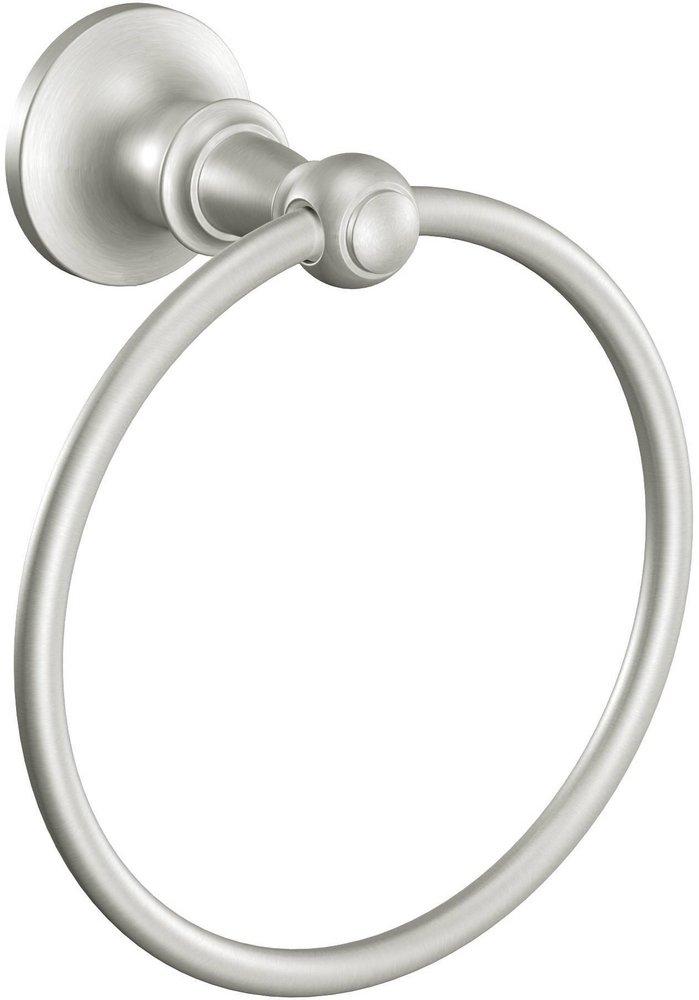 Moen Brushed Nickel Round Closed Towel Ring 