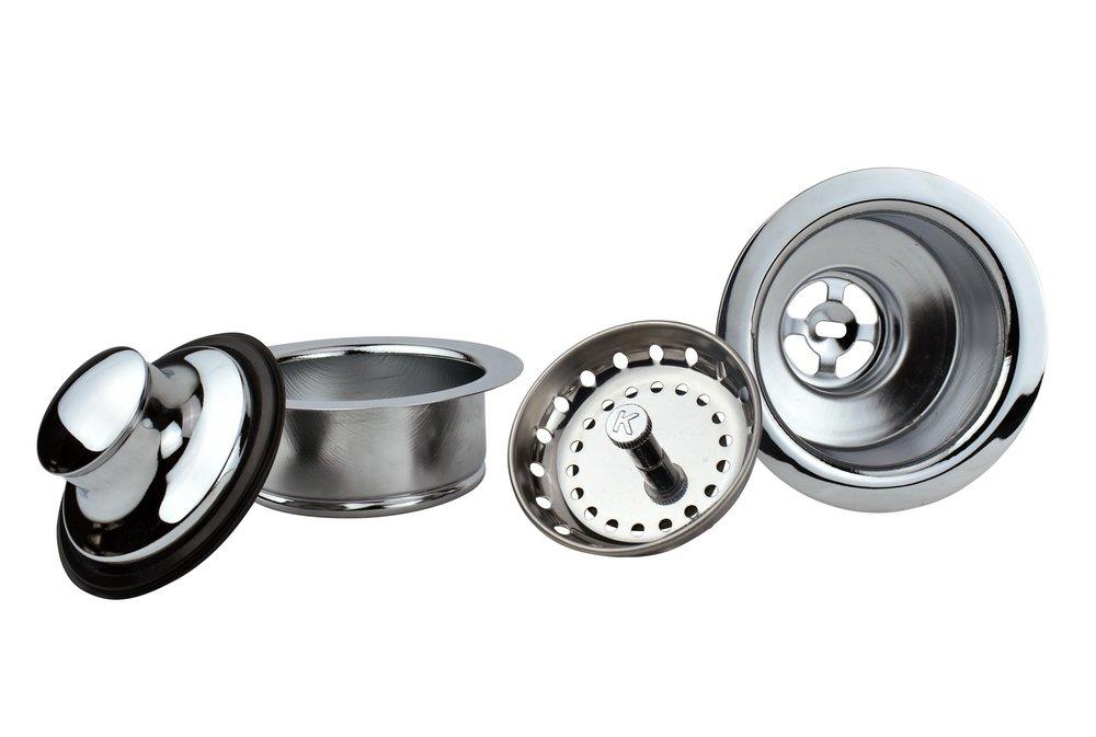 Keeney Polished Chrome Sink Strainer and Garbage Disposal Flange Kit 