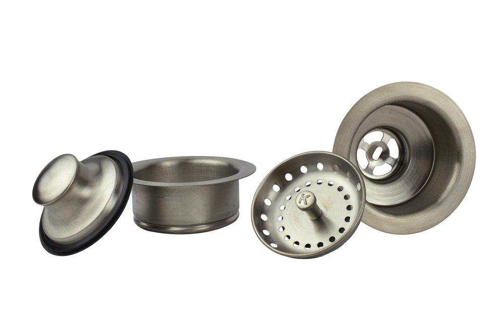 Keeney Brushed Nickel Strainer and Disposer 