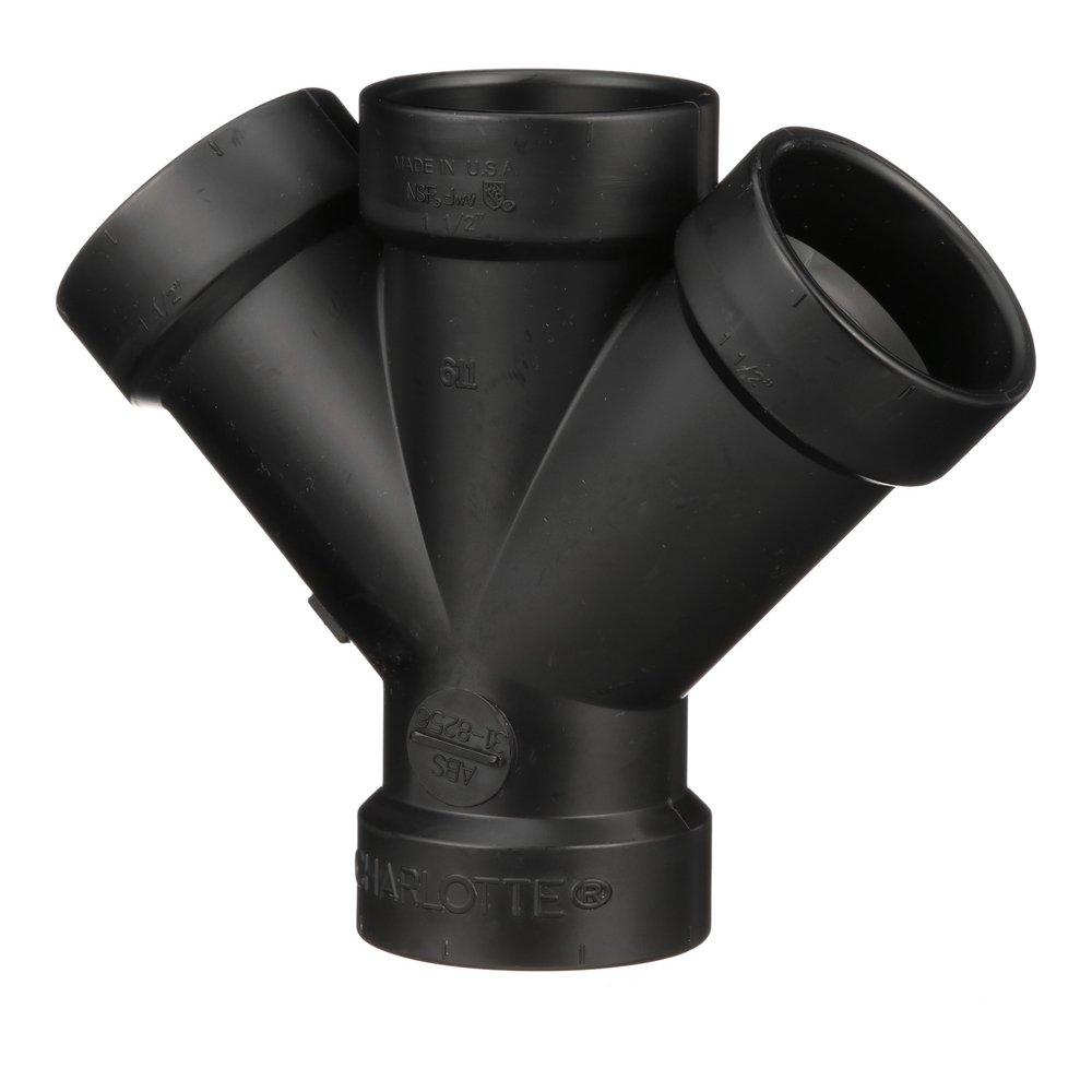 Black ABS DWV Double Wye 