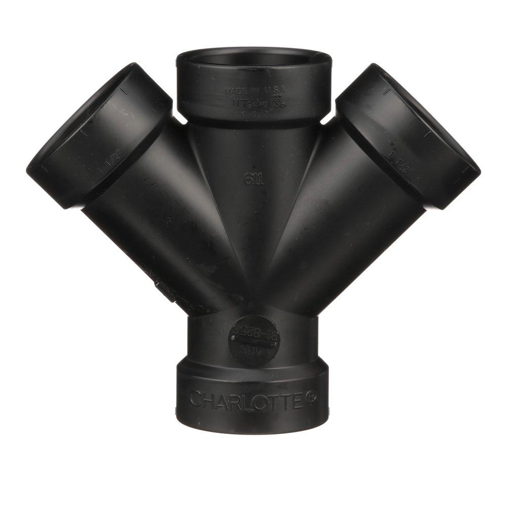 Black ABS DWV Double Wye 