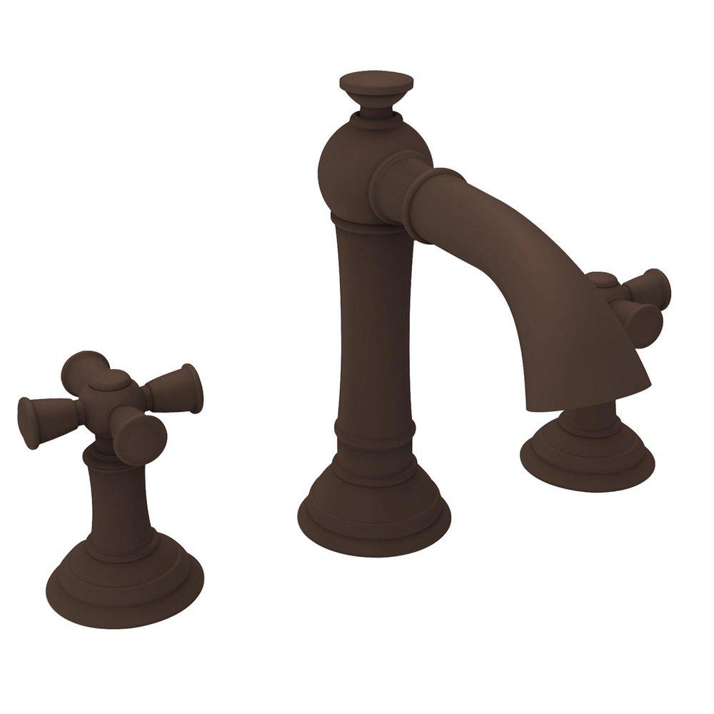 Newport Brass Oil Rubbed Bronze - Hand Relieved Widespread Bathroom Sink Faucet with Double Cross Handle 