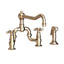 Newport Brass French Gold - PVD Two Handle Bridge Kitchen Faucet 