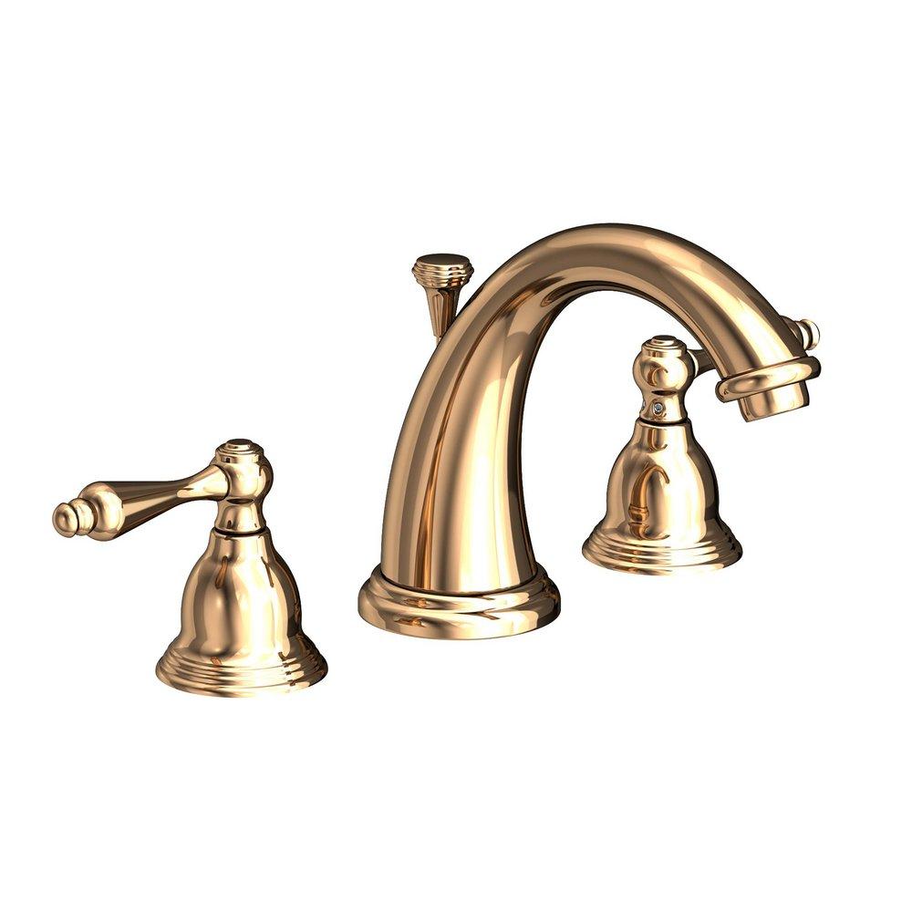 Newport Brass French Gold - PVD Two Handle Widespread Bathroom Sink Faucet Lever Handle 