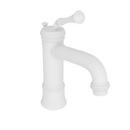 Bathroom Sink Faucet with Single Lever Handle in White