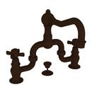 Bridge Bathroom Sink Faucet with Double Cross Handle in Oil Rubbed Bronze - Hand Relieved