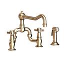 Newport Brass French Gold - PVD Two Handle Bridge Kitchen Faucet 