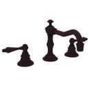 Newport Brass Oil Rubbed Bronze - Hand Relieved Two Handle Widespread Bathroom Sink Faucet Lever Handle 