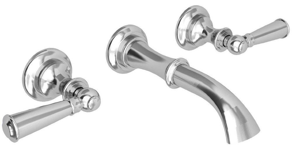 Newport Brass Stainless Steel - PVD Two Handle Widespread Bathroom Sink Faucet Lever Handle 