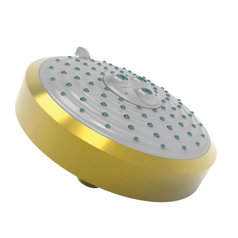 Newport Brass Uncoated Polished Brass - Living Multi Function Full, Massage, Intense Turbo and Combination Showerhead 