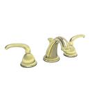 Deck Mount Widespread Bathroom Sink Faucet with Double Lever Handle in French Gold - PVD
