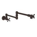Two Handle Cross Handle Pot Filler in Oil Rubbed Bronze - Hand Relieved