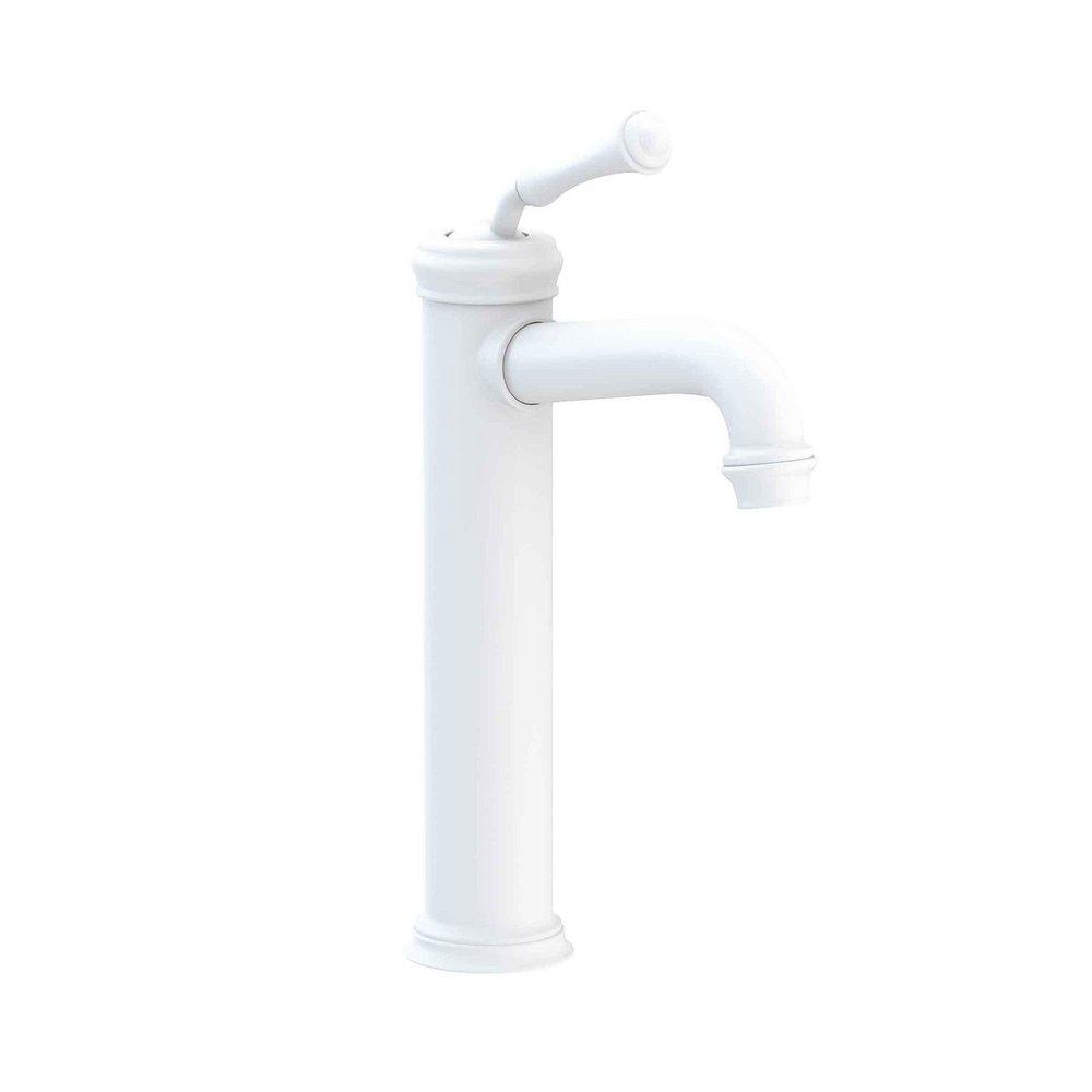 Newport Brass Matte White Single Handle Monoblock Bathroom Sink Faucet 