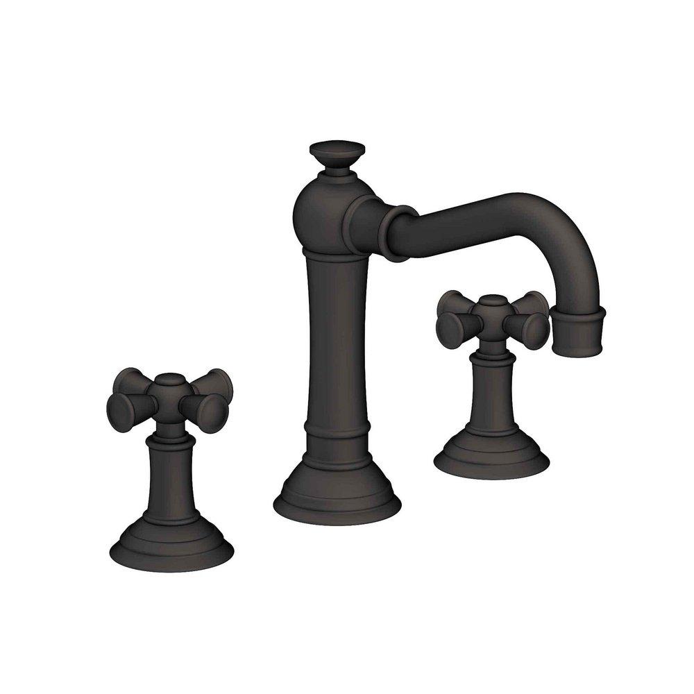 Newport Brass Flat Black Two Handle Widespread Bathroom Sink Faucet 