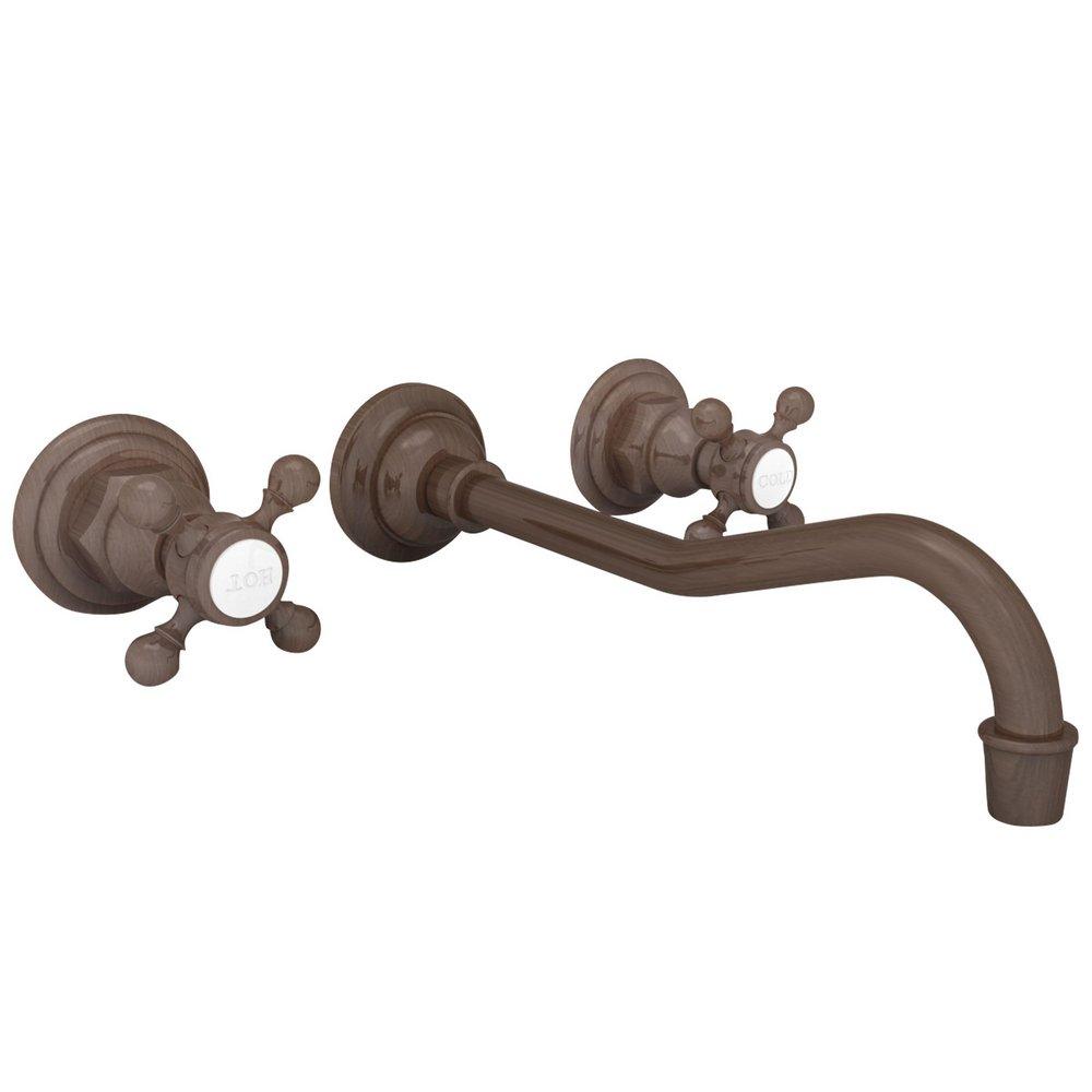 Newport Brass Venetian Bronze Two Handle Widespread Bathroom Sink Faucet Cross Handle 