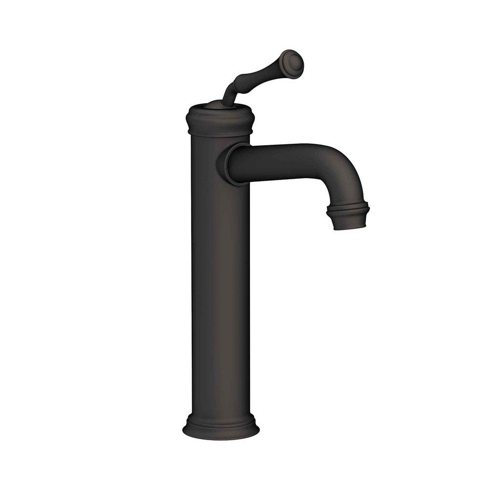 Newport Brass Flat Black Single Handle Monoblock Vessel Filler Bathroom Sink Faucet 